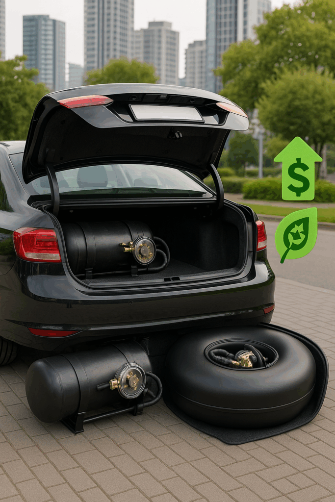 tanque y cilindro de gas vehicular